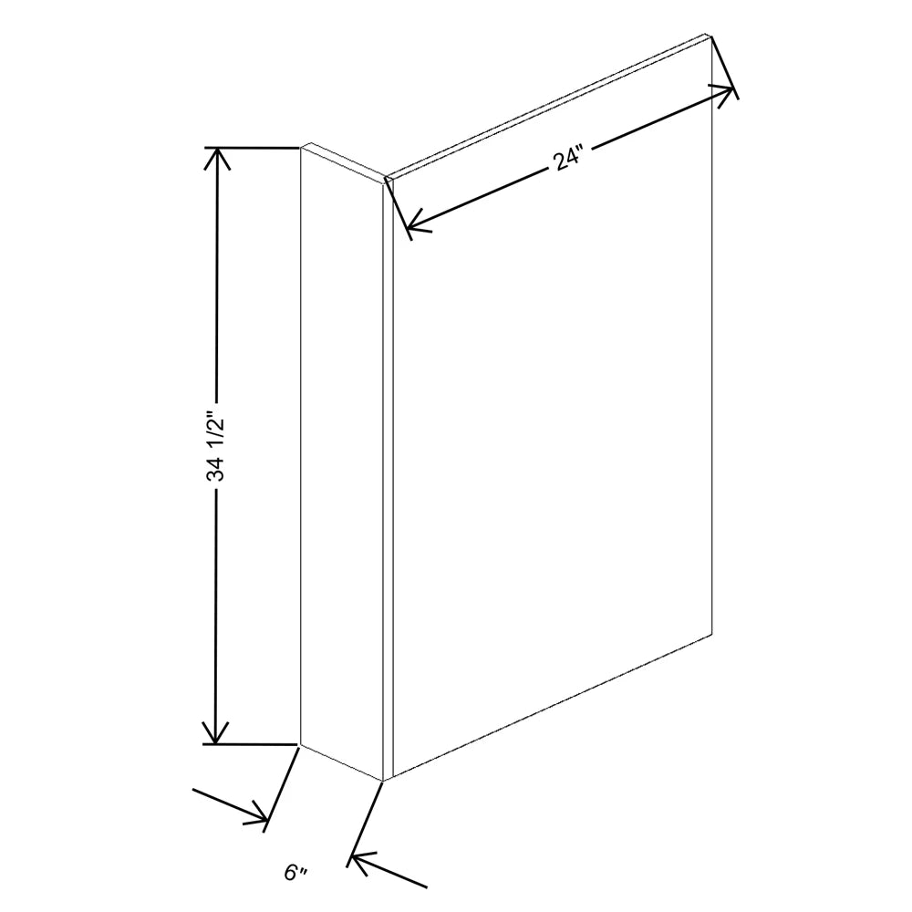 Fabuwood Quest Metro Java 06"W Dishwasher Panel
